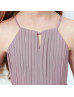Mauve Pleated Chiffon Layered Junior Bridesmaid Dress